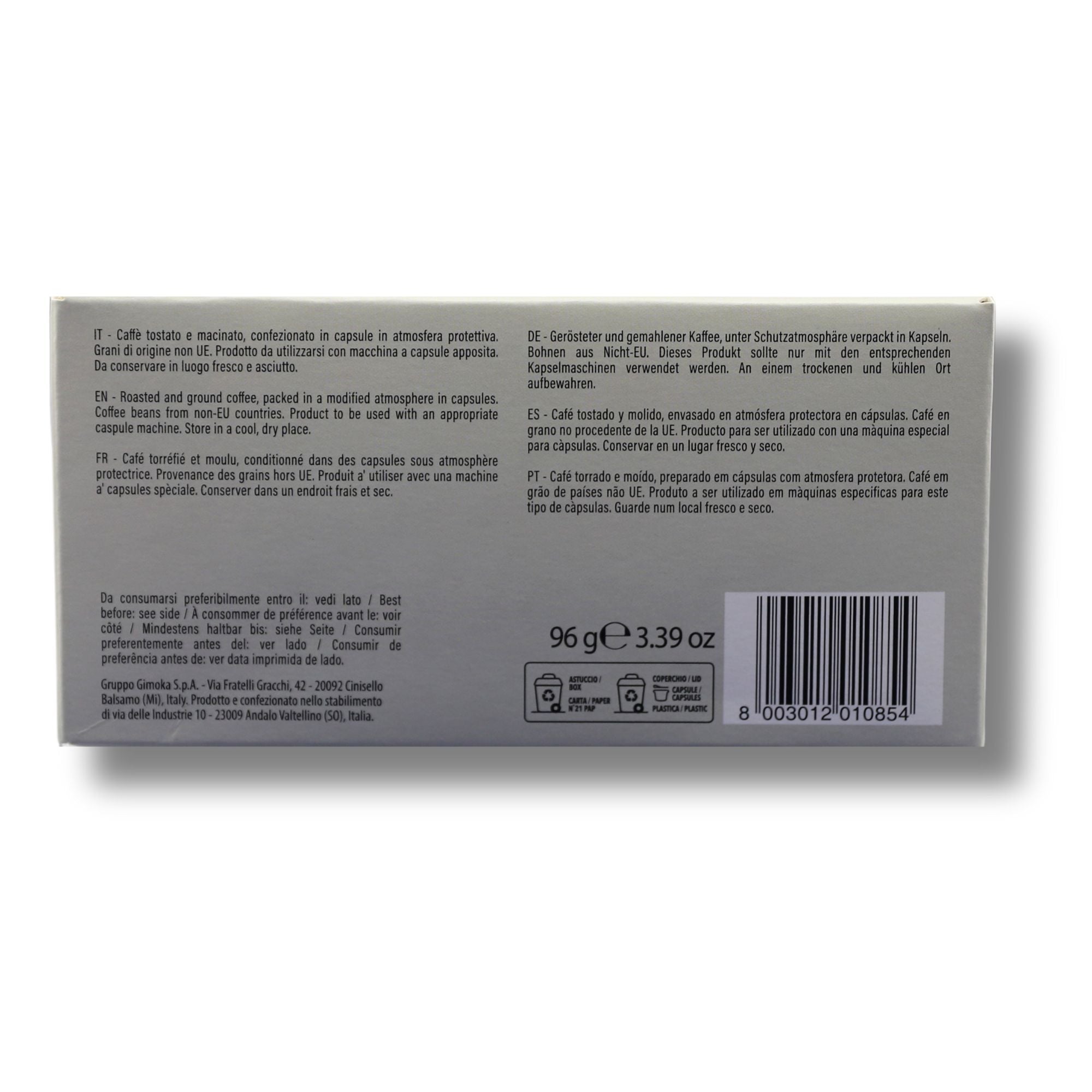 Gimoka Cremoso – 16 Kaffeekapseln | Für Espre Caffè System &Nais Espre Osmoseanlage