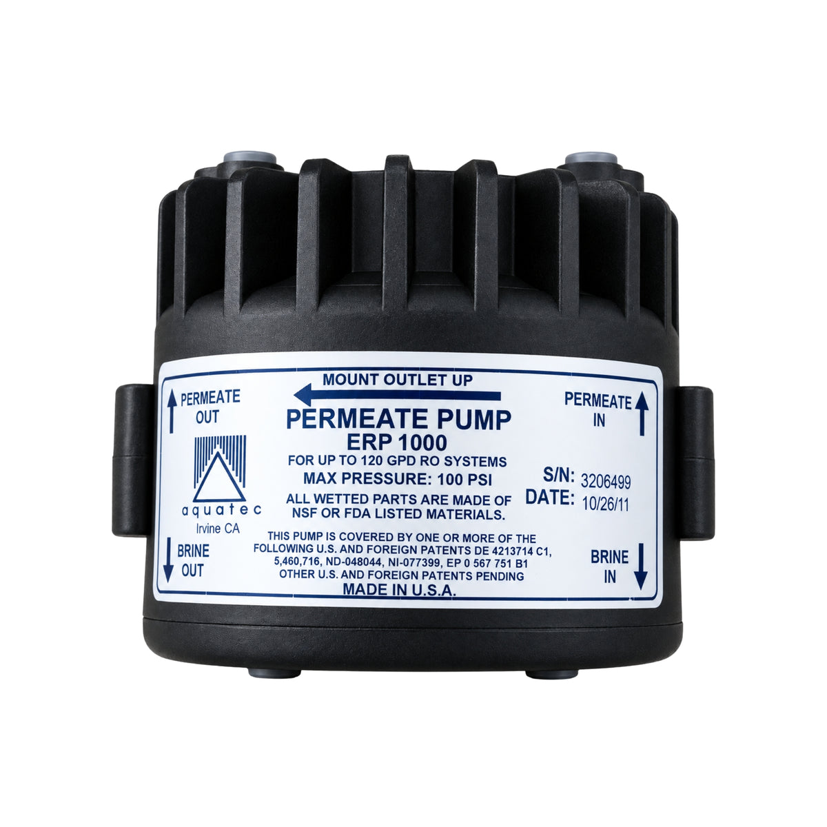 Permeat Pumpe für Osmoseanlage – Zubehör für effiziente Wasserfilterung und besseren Wasserdruck.