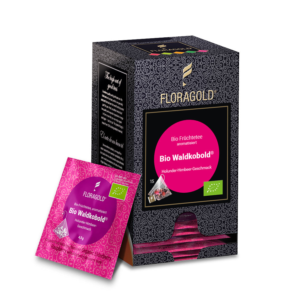 Bio Früchtetee Waldkobold mit Holunder-Himbeere-Geschmack 67,5g