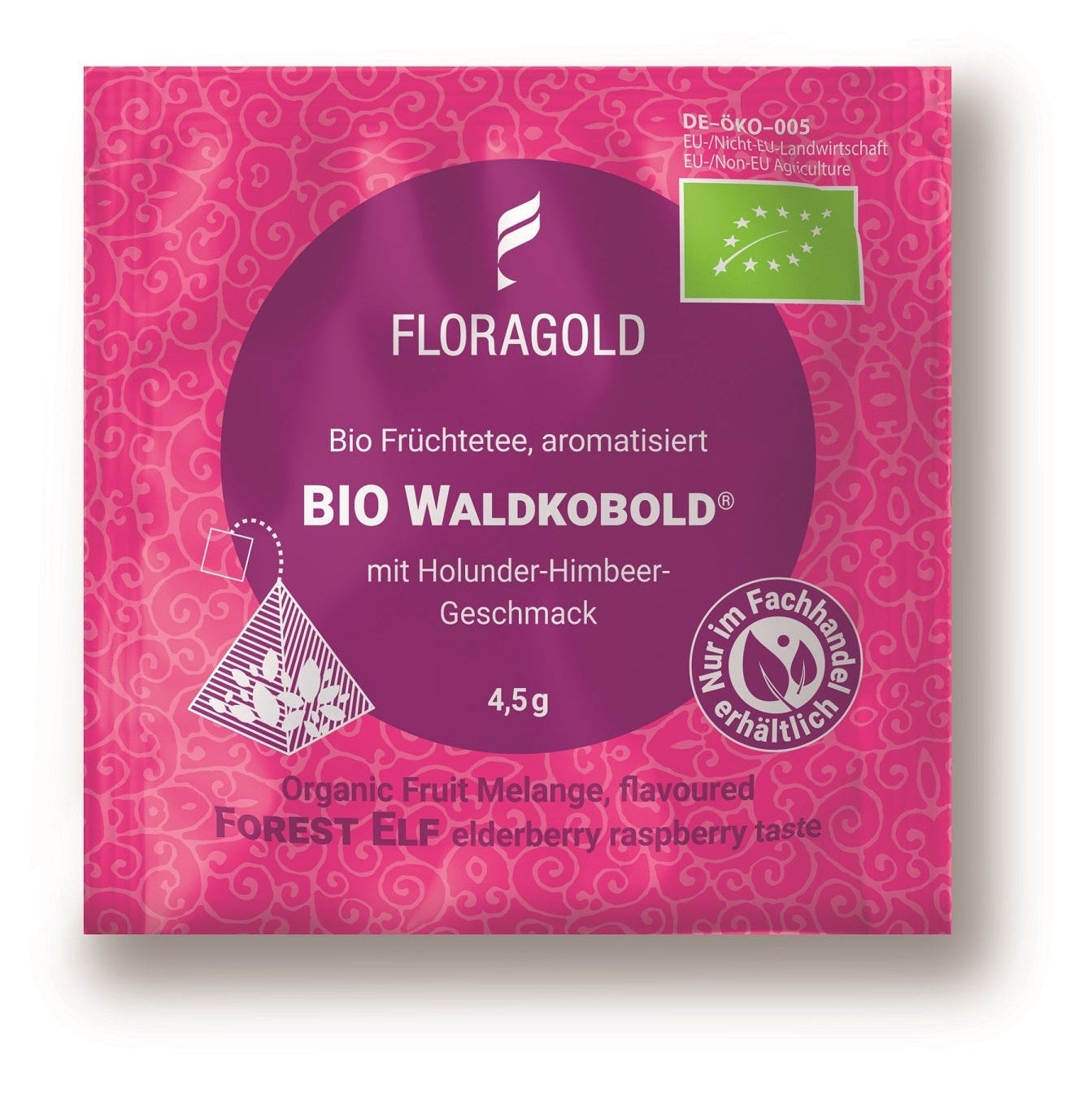 Bio Früchtetee Waldkobold mit Holunder-Himbeere-Geschmack 67,5g