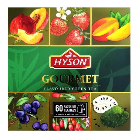 Hyson Gourmet Collection grüner Tee 6 Sorten x 1,5 g x je 10 Teebeutel