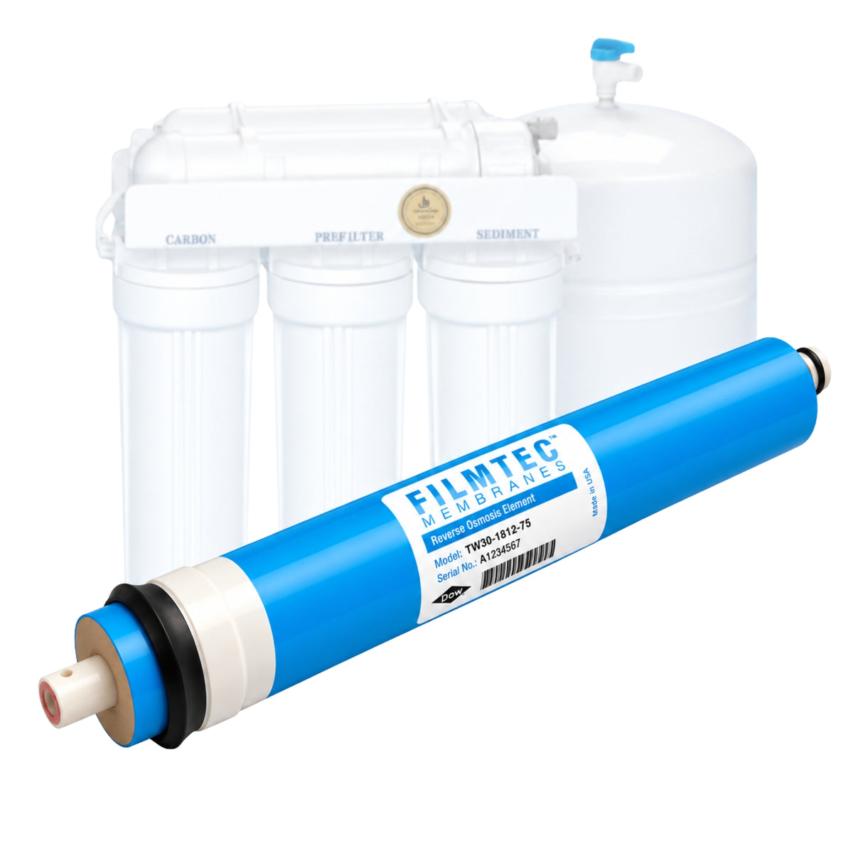 Filmtec Membrane für Osmoseanlage – leistungsstarker Wasserfilter für reines Trinkwasser.