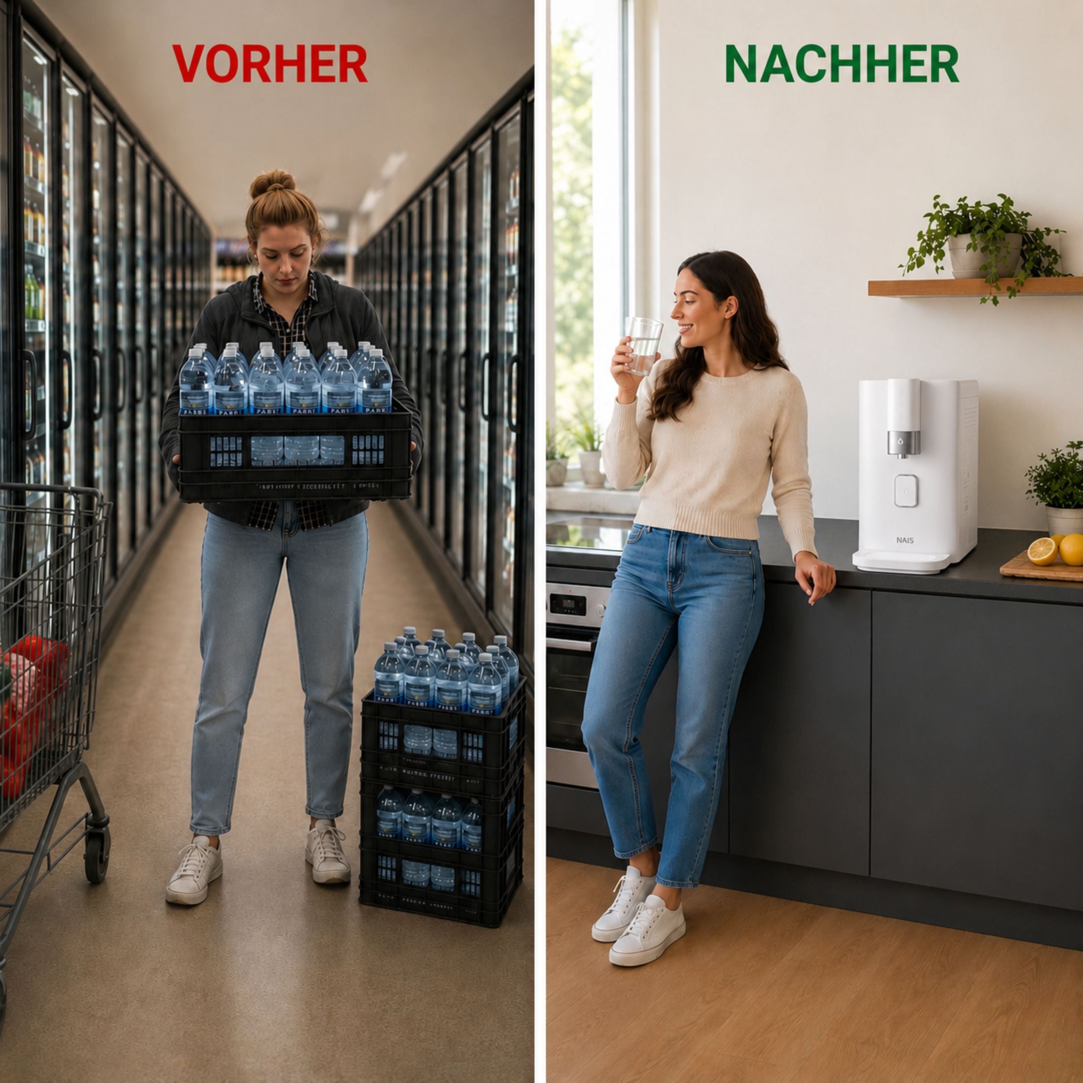 Osmoseanlage Nais Ambient online bestellen. Vorteil gegenüber Kisten schleppen