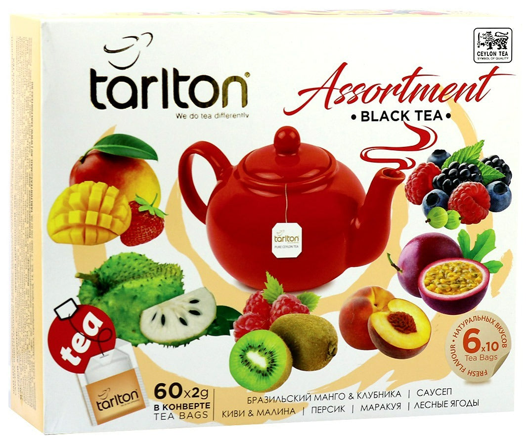 Tarlton Assortiment schwarzer Tee 6 Sorten x 10 x 2 gr