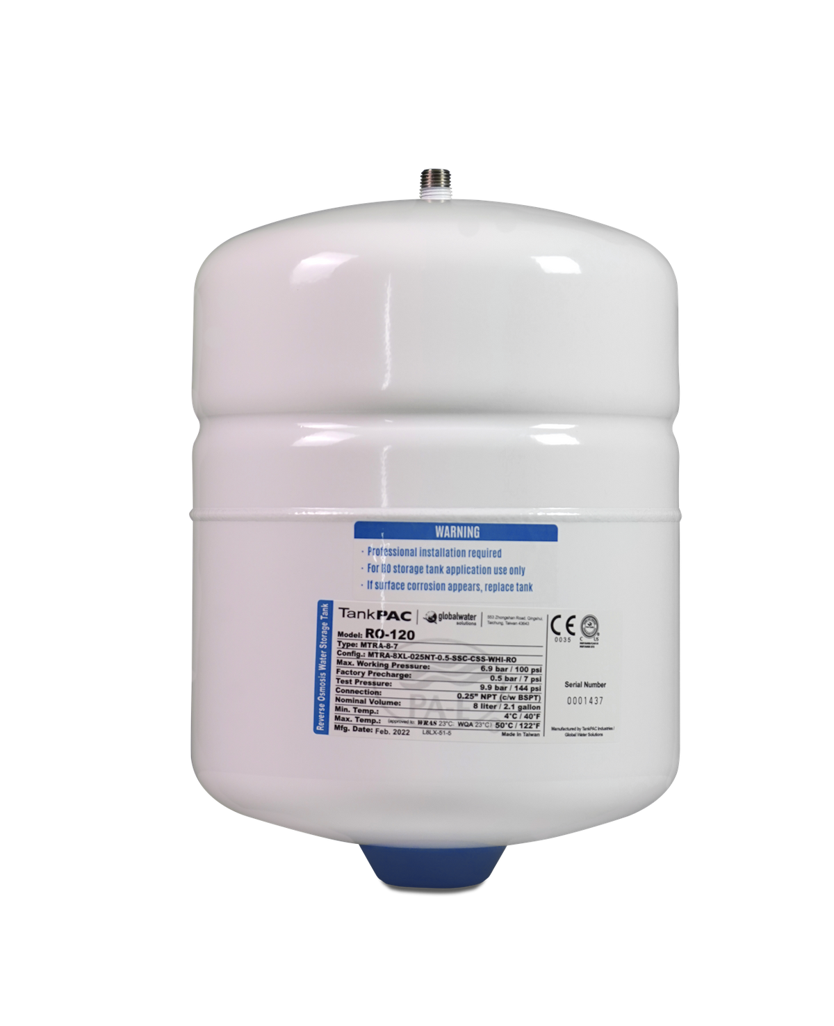 Vorratstank für Osmoseanlage – 8 Liter