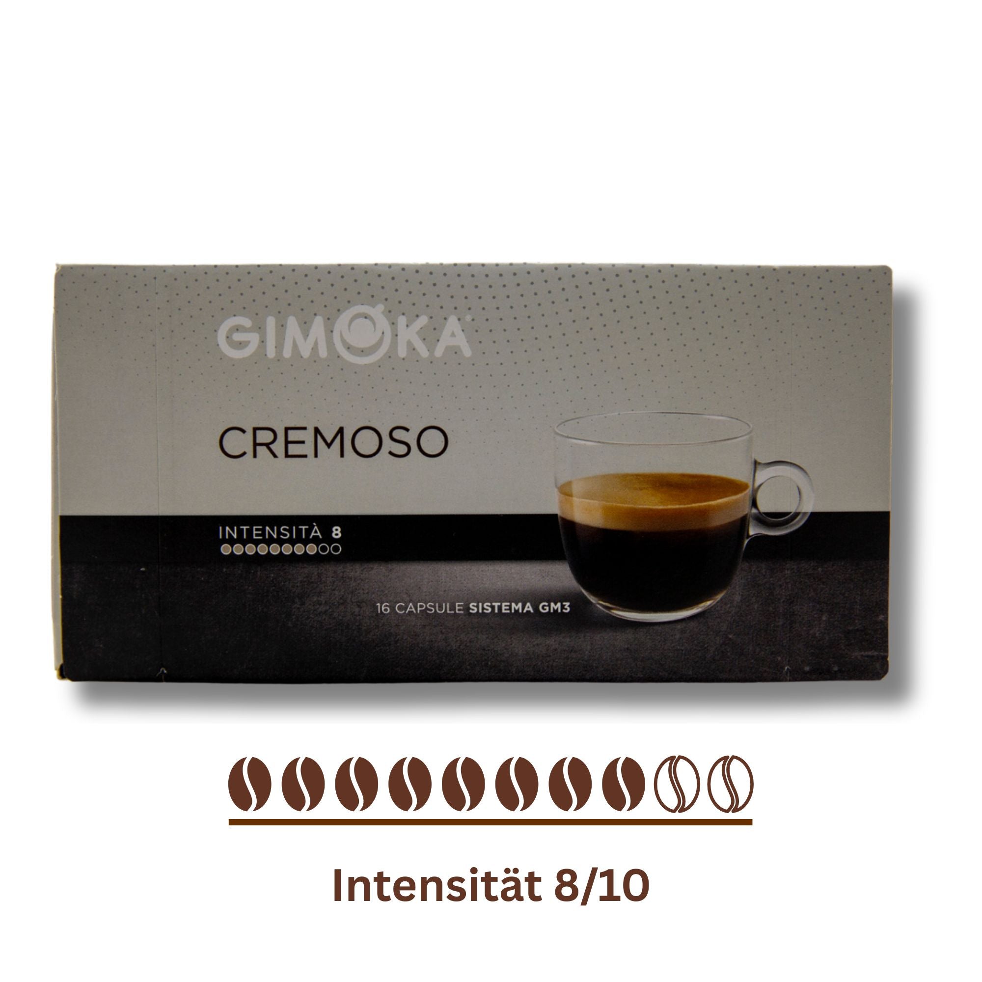 Gimoka Cremoso – 16 Kaffeekapseln | Für Espre Caffè System &Nais Espre Osmoseanlage