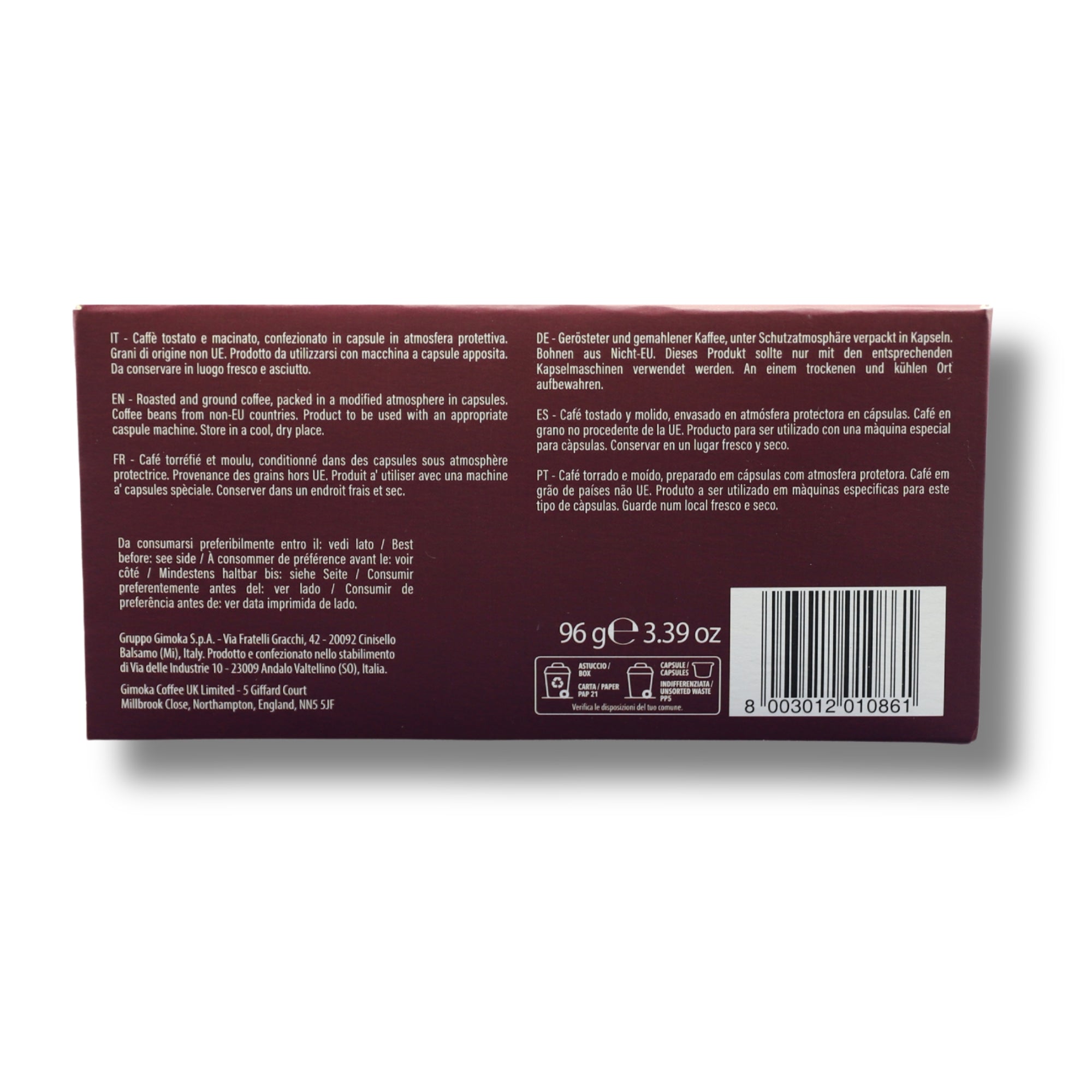 Gimoka Intenso – 16 Kaffeekapseln | Für Espre Caffè System &nNais Espre Osmoseanlage