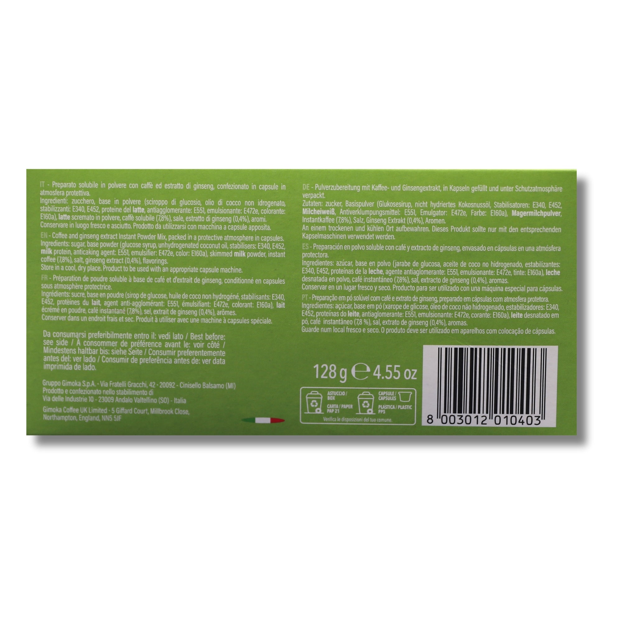 Garibaldi Ginseng Cremoso für Espre Caffè System & Nais Espre Osmoseanlage