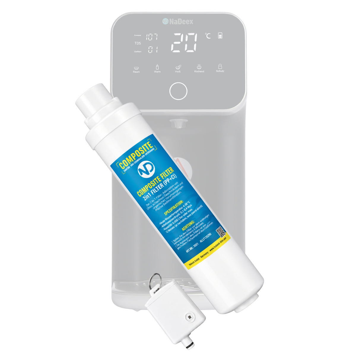 Filtersatz für Pure Nino Mini Osmoseanlage – Ersatzfilter für reines und gefiltertes Trinkwasser.
