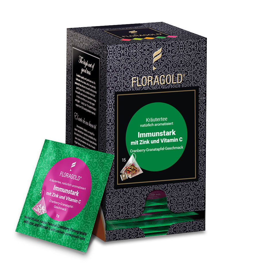 Чай Floragold Immunstark с цинком и витамином С, натуральный, ароматизированный 45 г