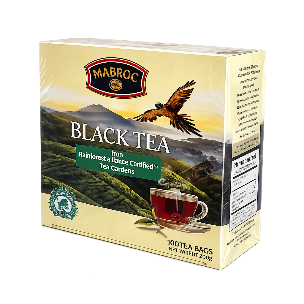 Mabroc Tee Regenwald – Schwarzer Tee 100 Teebeutel x 2 g