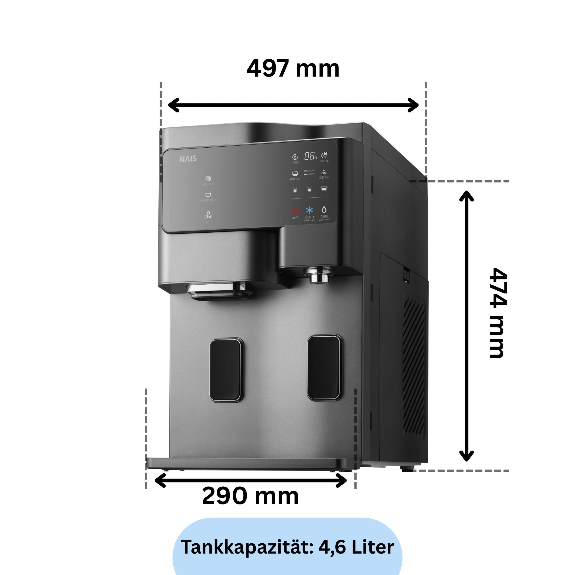 Nais Umkehrosmoseanlage für Zuhause – gefiltertes Trinkwasser mit modernem Wasserfiltersystem.