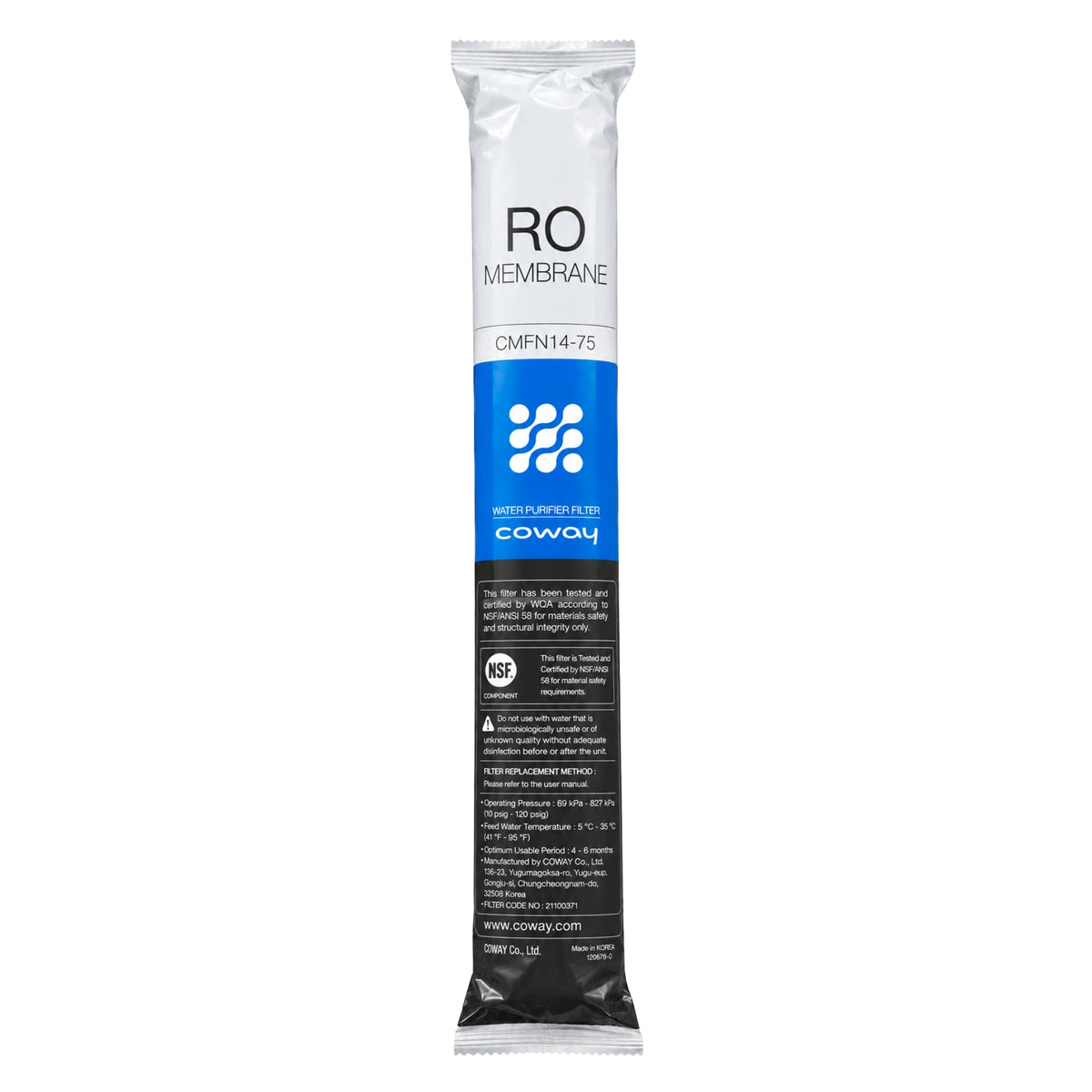 Coway Membrane 14 Zoll für Osmoseanlage – leistungsstarker Wasserfilter für reines Trinkwasser.