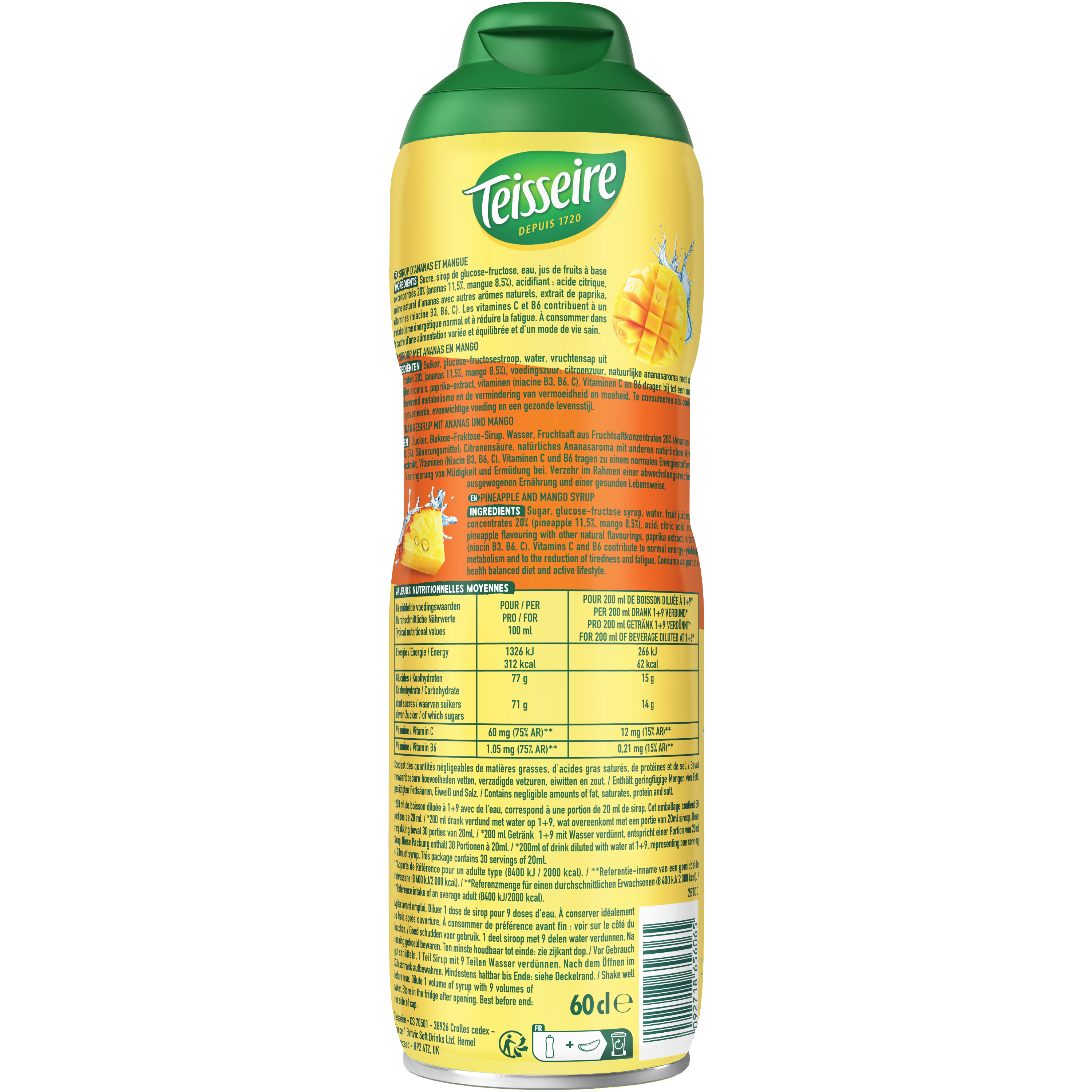 Sirup Teisseire Boost 600 ml